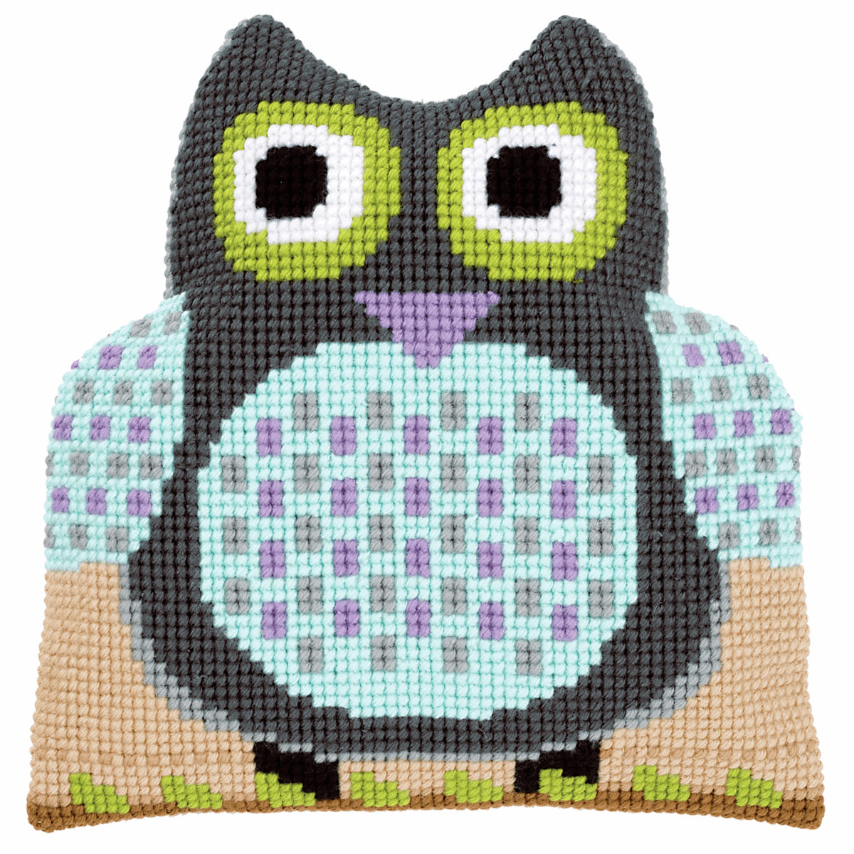 Shaped Owl - Vervaco Cushion Cross Stitch Kit PN-0147502