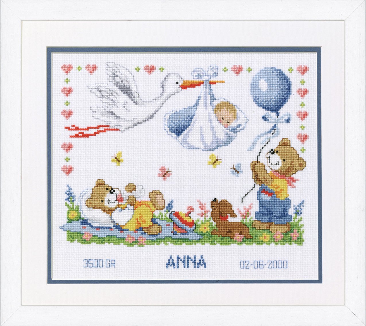 New Arrival Birth Record - Vervaco Counted Cross Stitch Kit PN-0011996