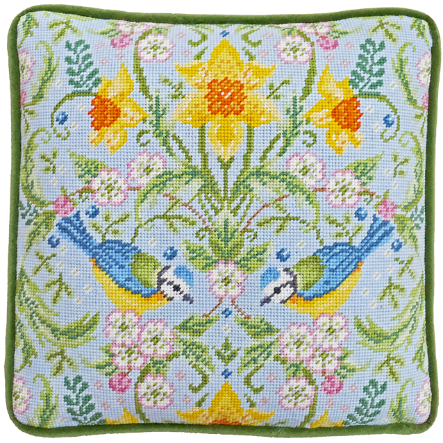 Spring Blue Tits William Morris Tapestry -  Bothy Threads Kit TKTB1