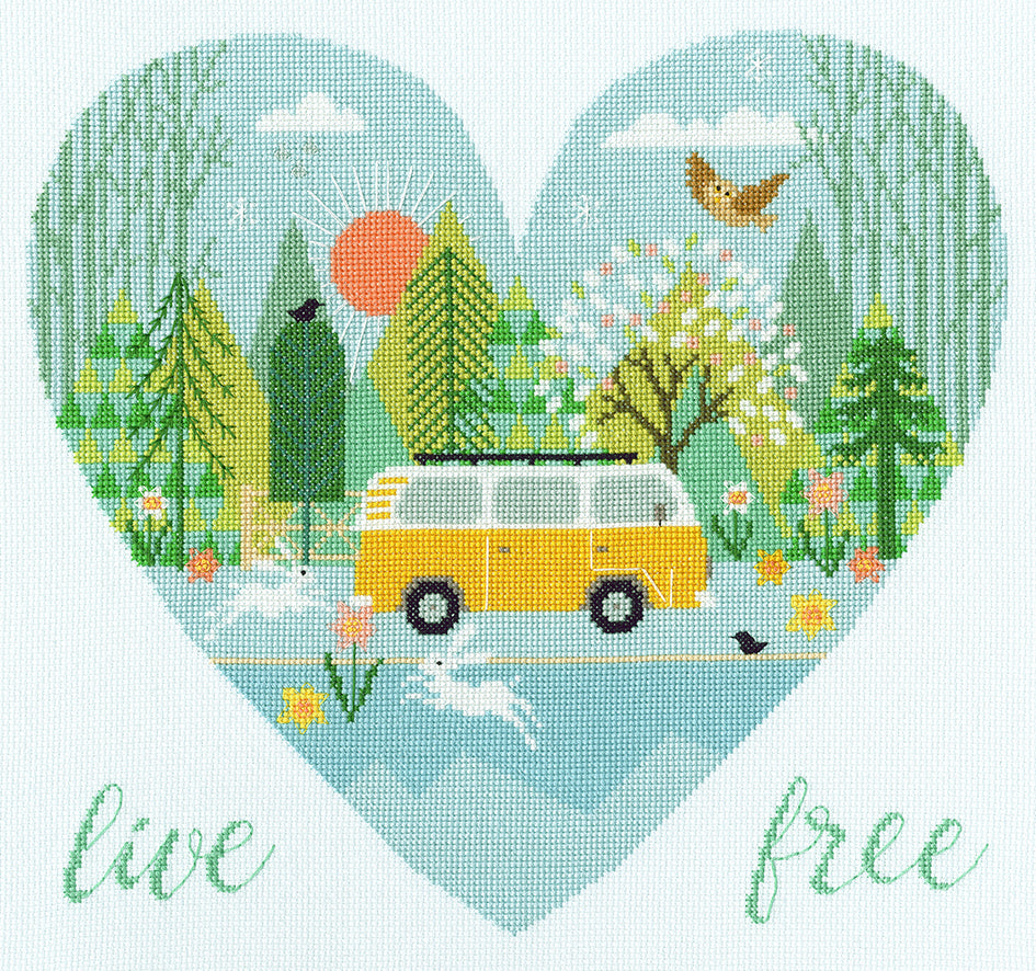 Live Free - Bothy Threads Cross Stitch Kit XHY1