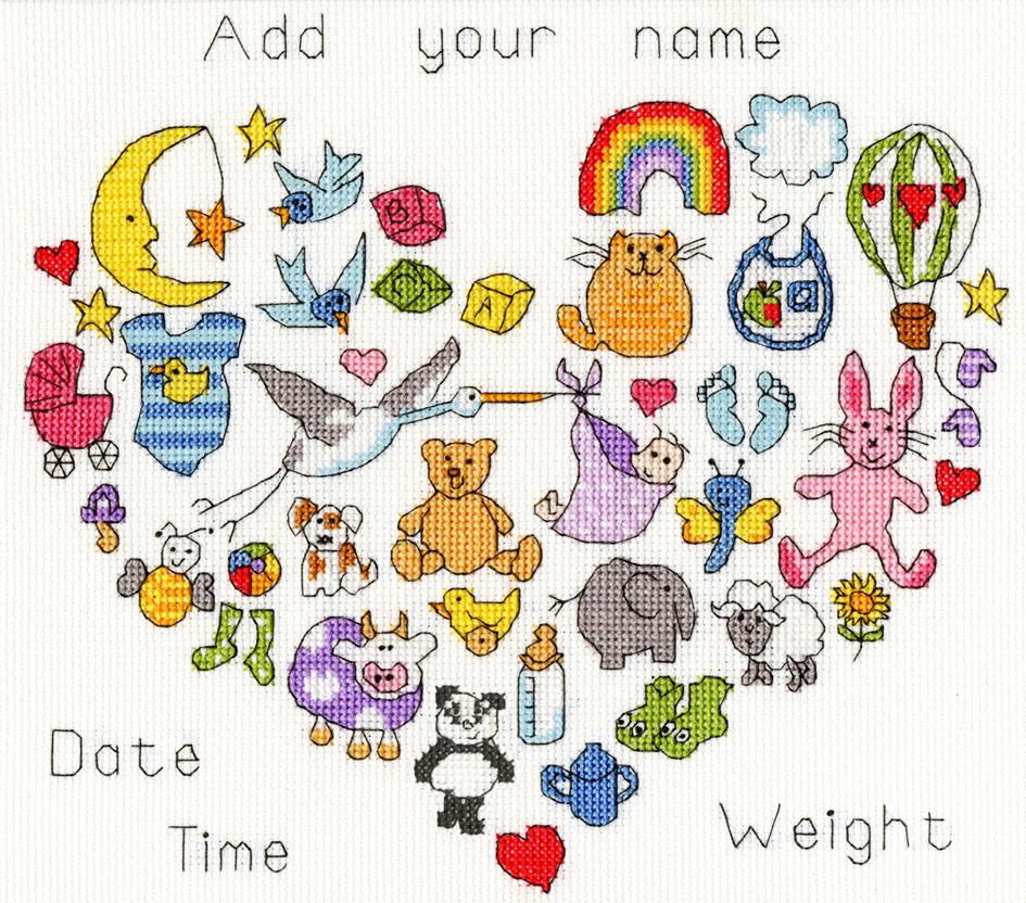 Baby Heart - Bothy Threads Cross Stitch Kit XJA7