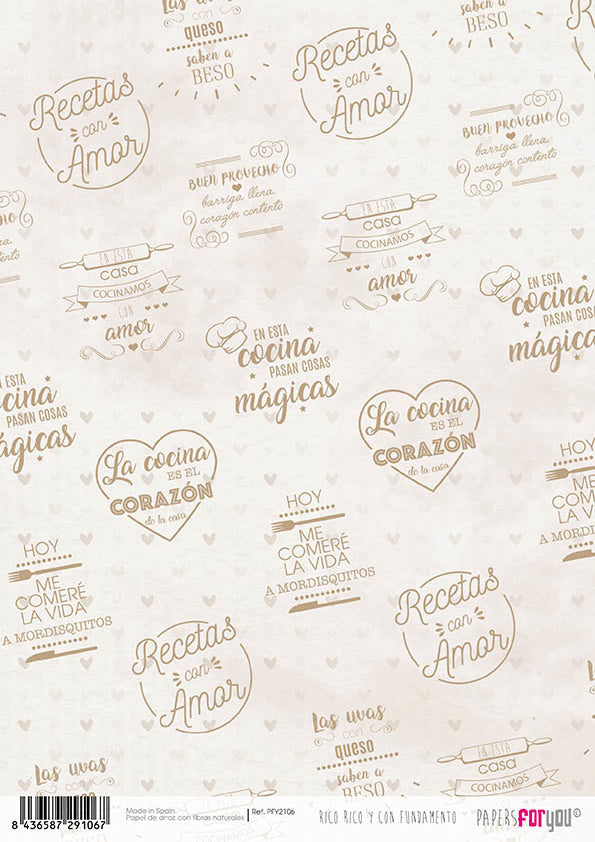Papers For You Rico Rico Y Con Fundamento A4 Rice Paper (PFY-2106)