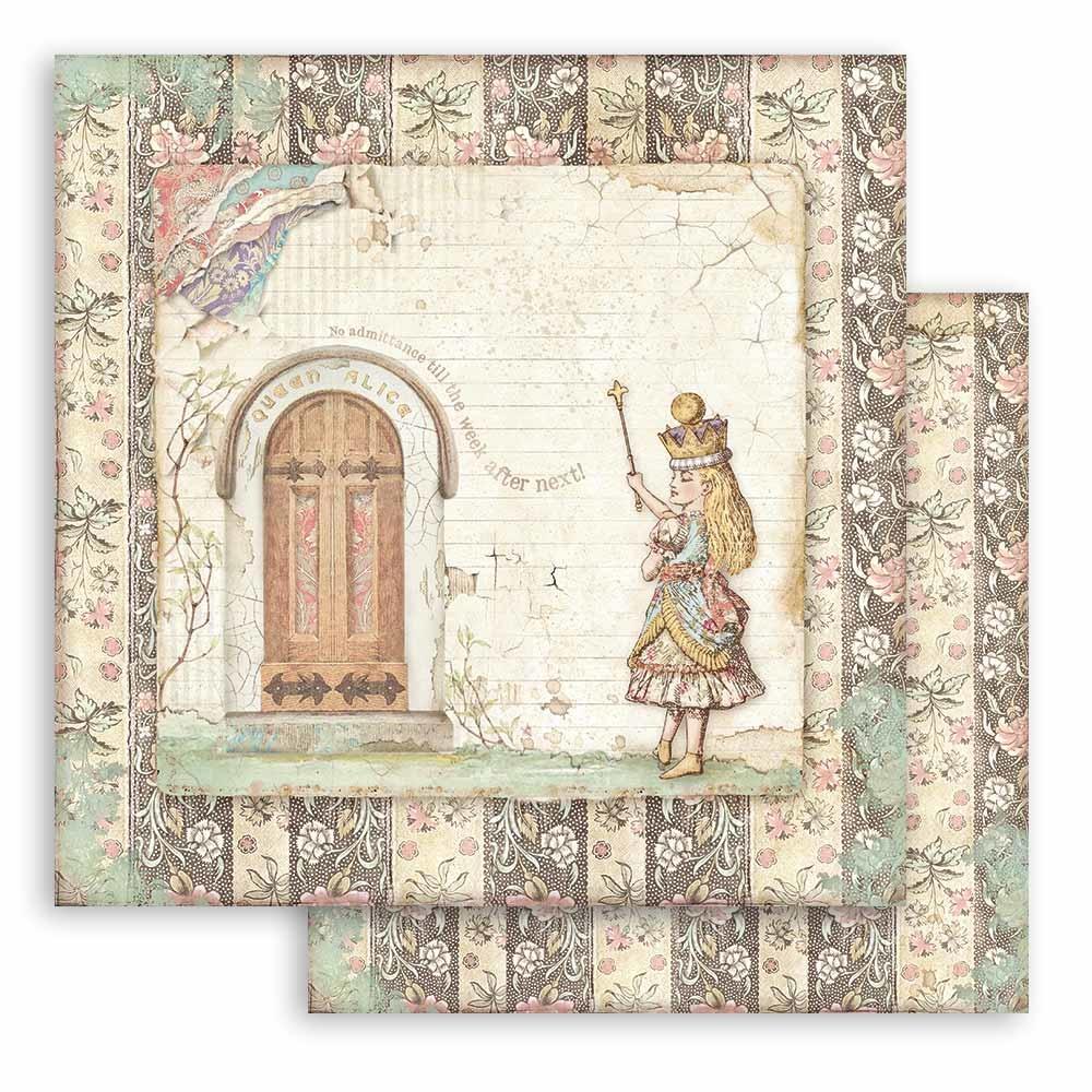Stamperia Alice Through the Looking Glass 8x8 Inch Paper Pack (SBBS42)