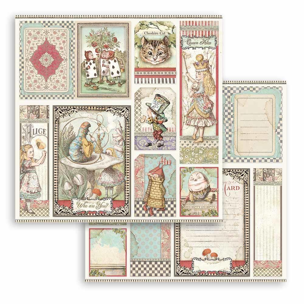 Stamperia Alice Through the Looking Glass 8x8 Inch Paper Pack (SBBS42)