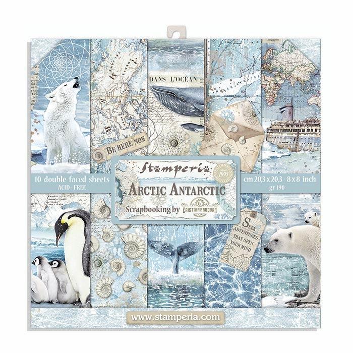 Stamperia Arctic Antarctic 8x8 Inch Paper Pack (SBBS20) -|
