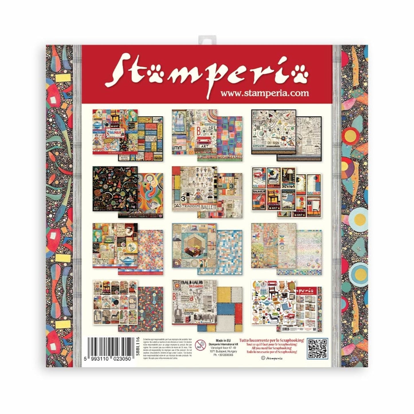 Stamperia Bauhaus 12x12 Inch Paper Pack (SBBL116)