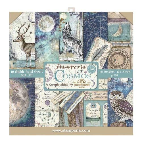 Stamperia Cosmos 12x12 Inch Paper Pack (SBBL56) for Scrapbooking