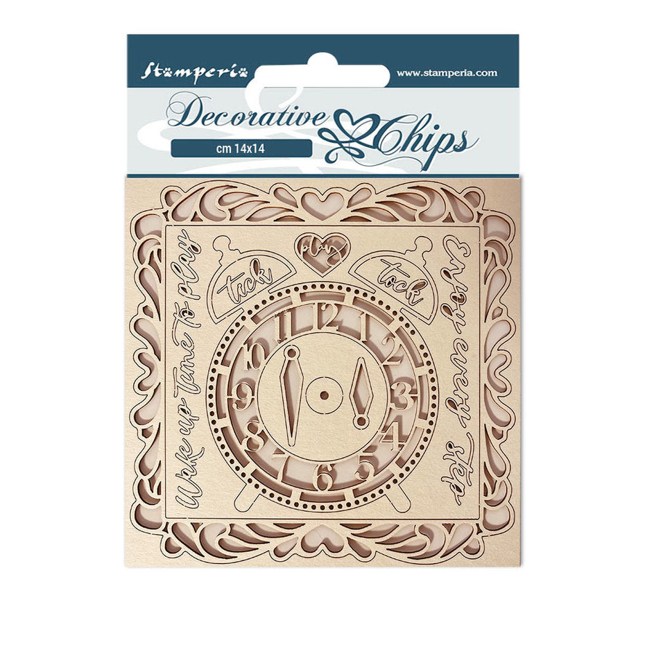 Stamperia Decorative Chips Daydream Clock (SCB125) -|