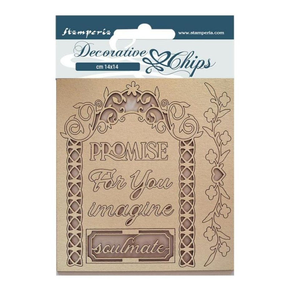 Stamperia Decorative Chips Garden of Promises - Promise for You (SCB135)