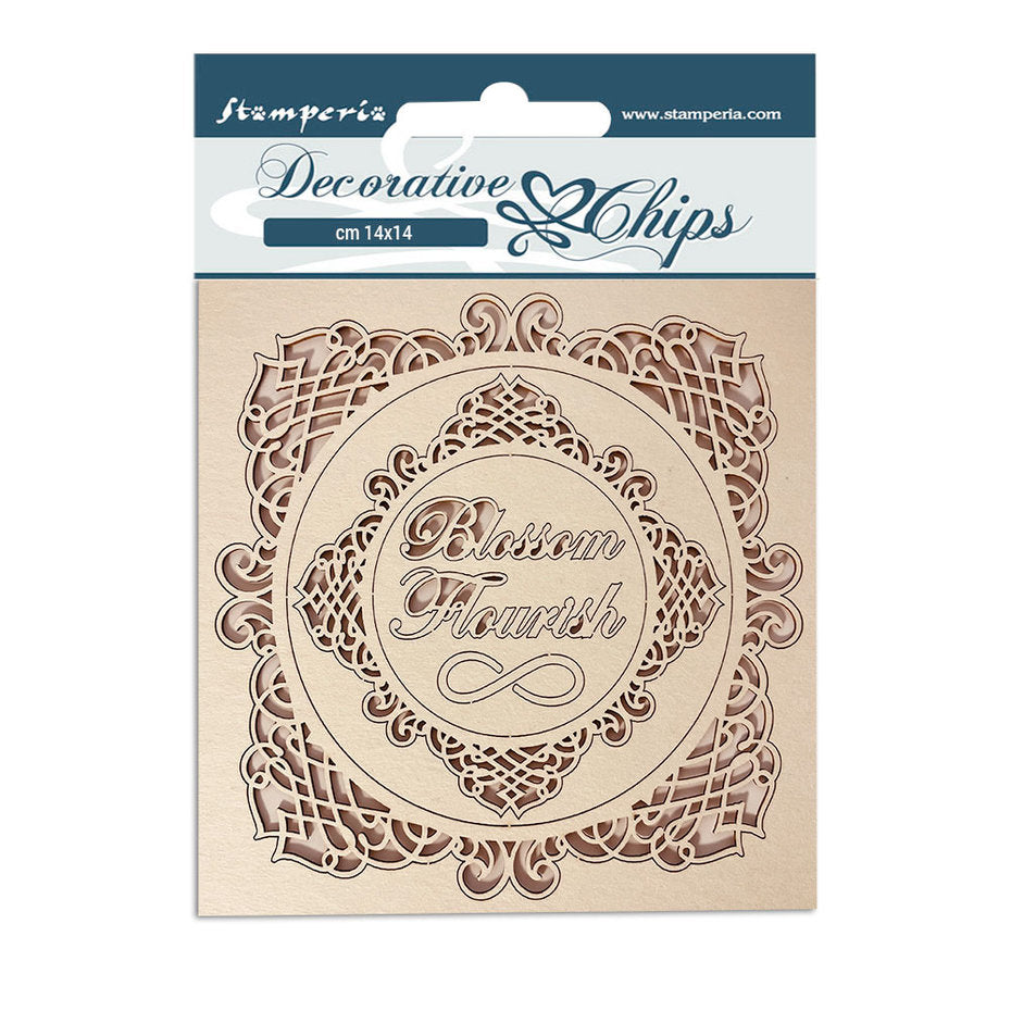 Stamperia Decorative Chips Romantic Garden House Frames (SCB120)