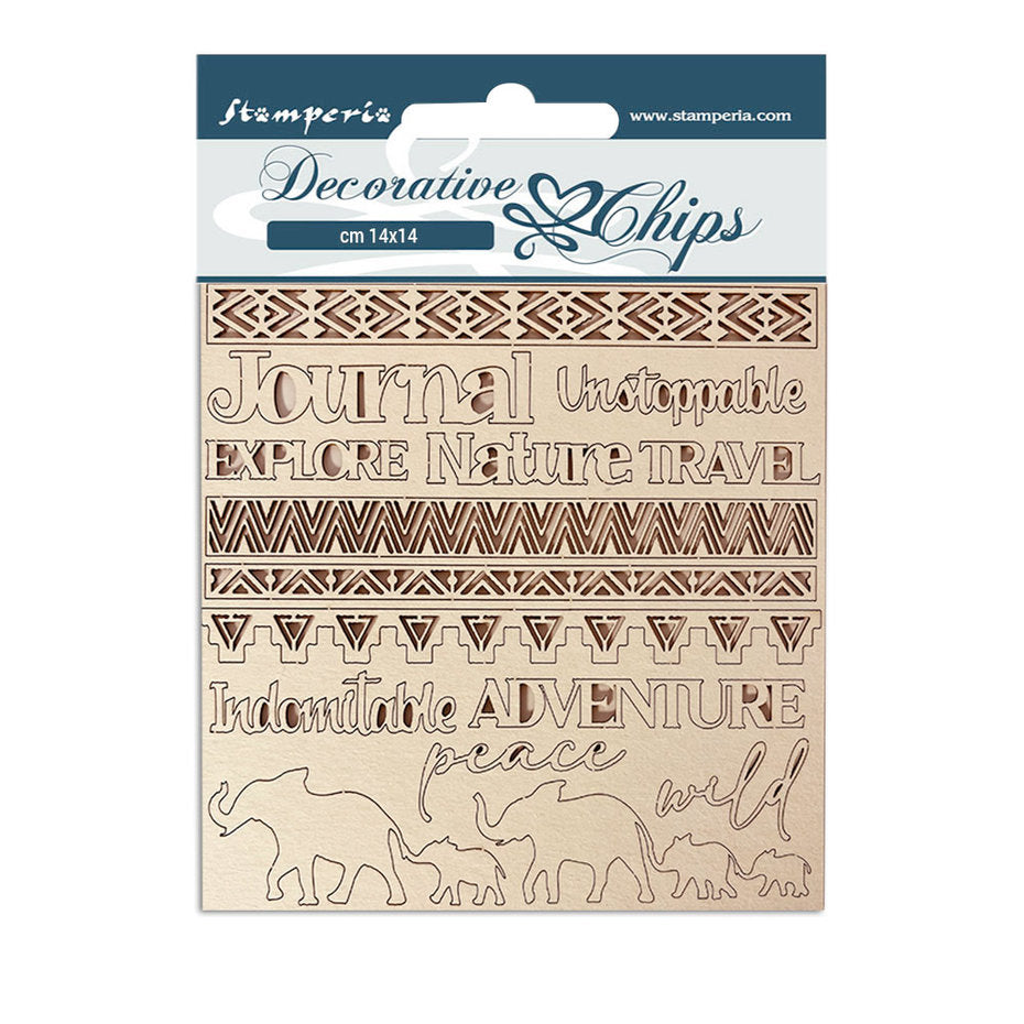 Stamperia Decorative Chips Savana Adventure (SCB129)