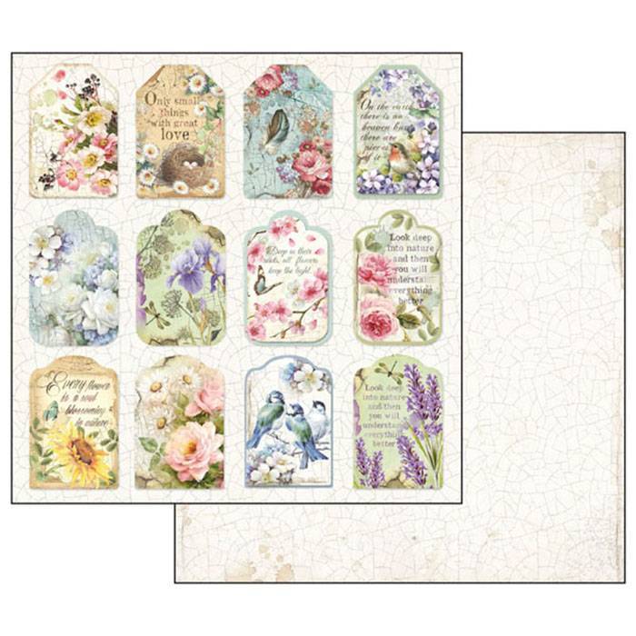Stamperia Flower Alphabet 12x12 Inch Paper Pack SBBL30 for Scrapbooking