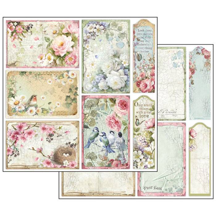 Stamperia Flower Alphabet 12x12 Inch Paper Pack SBBL30 for Scrapbooking