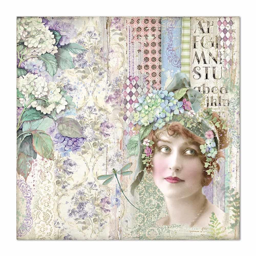 Stamperia Hortensia Lady 12x12 Inch Paper Sheet (SBB698) -|