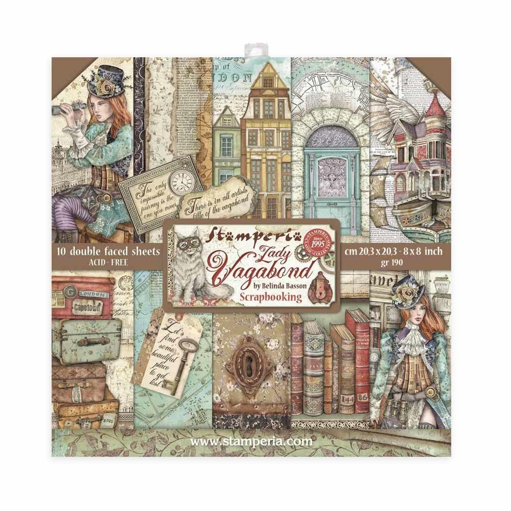 Stamperia Lady Vagabond 8x8 Inch Paper Pack (SBBS27)