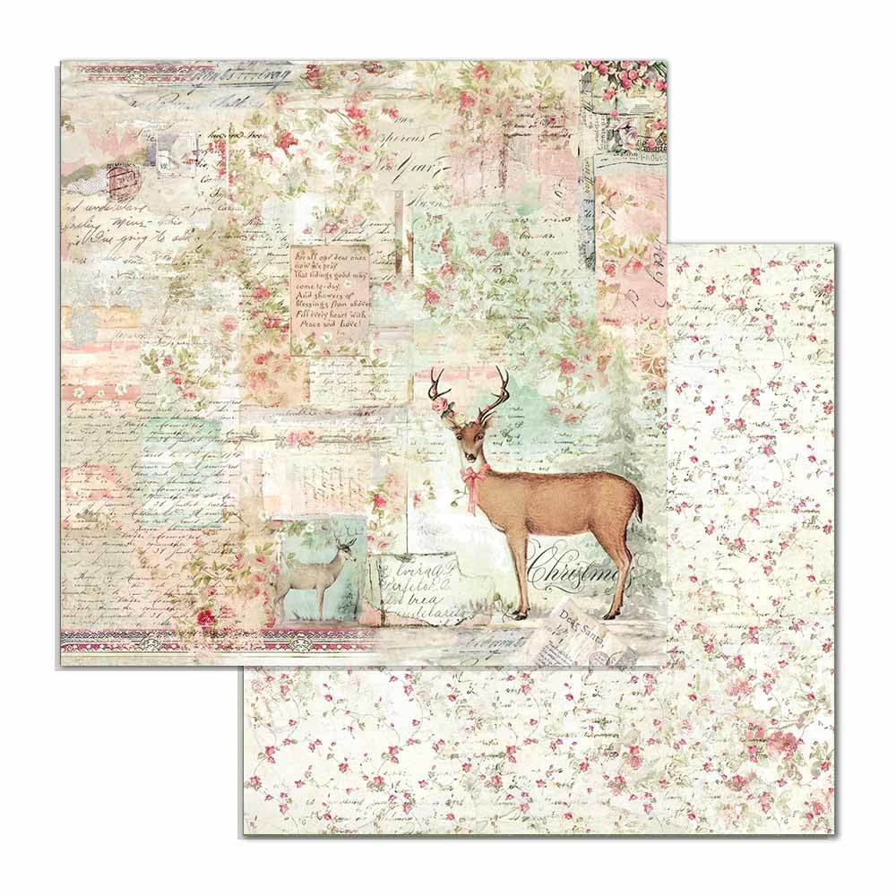 Stamperia Pink Christmas 6x6 Inch Paper Pack (SBBXS07)