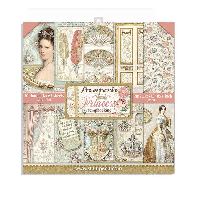 Stamperia Princess 8x8 Inch Paper Pack (SBBS18)