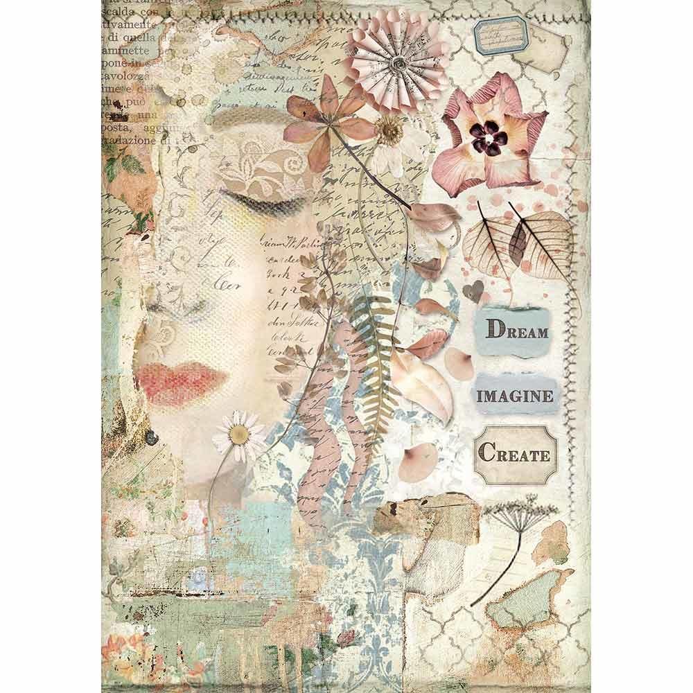 Stamperia Rice Paper A4 Front Face (DFSA4437) for Decoupage