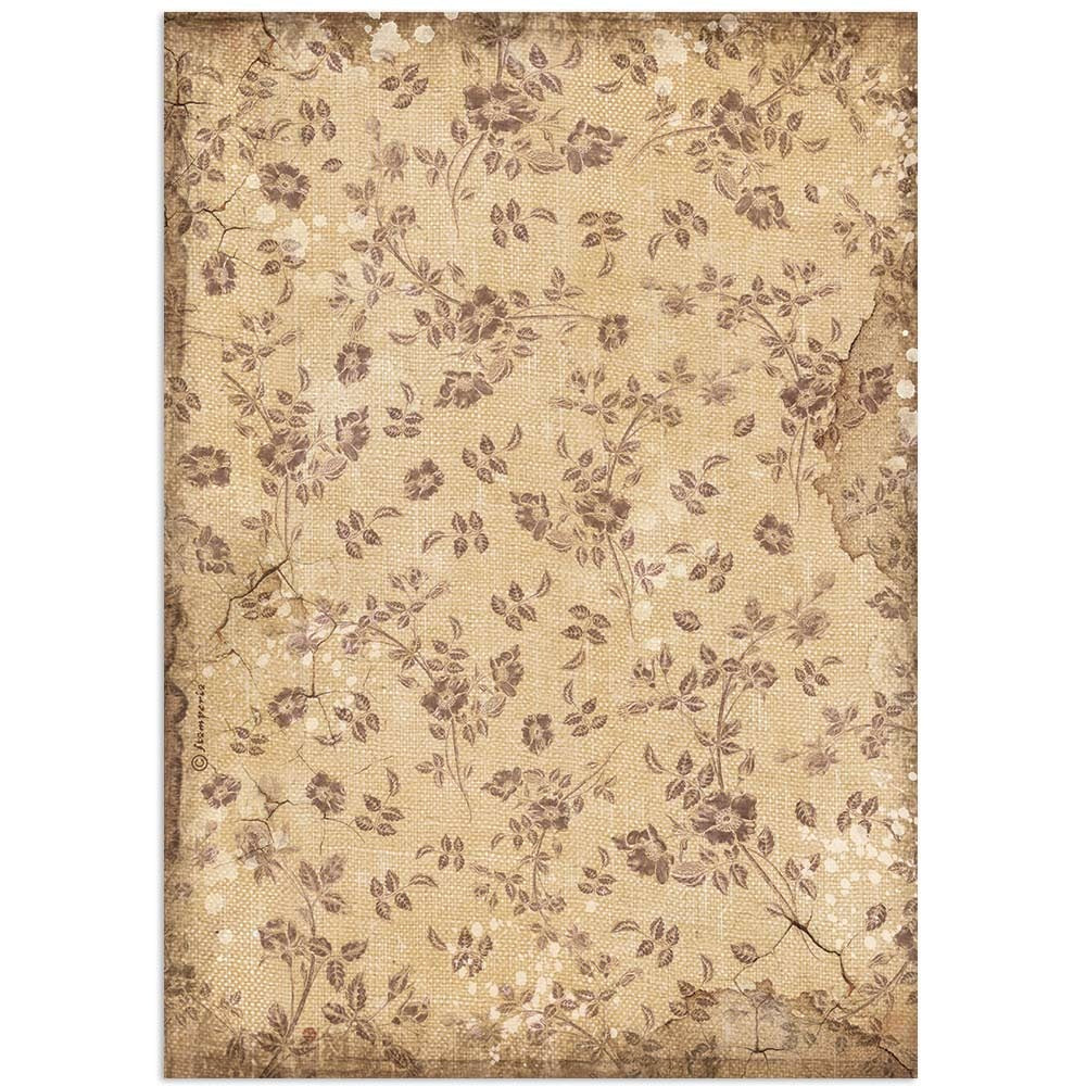 Stamperia Rice Paper A4 Lady Vagabond Lifestyle Floreal Texture (DFSA4652) -|