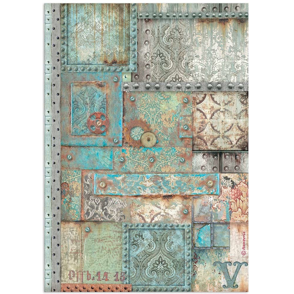 Stamperia Rice Paper A4 Lady Vagabond Lifestyle Metal Plates (DFSA4651)