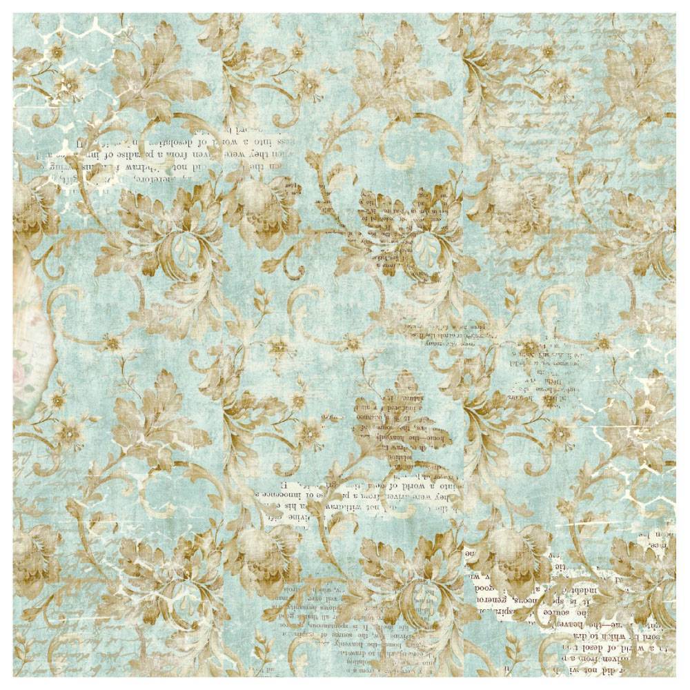 Stamperia Rice Paper Napkin Wonderland Floral & Writings DFT337 for Decoupage