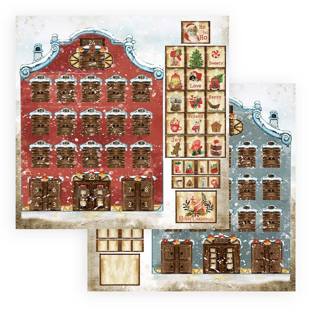 Stamperia Romantic Christmas 12x12 Inch Paper Pack (SBBL96)
