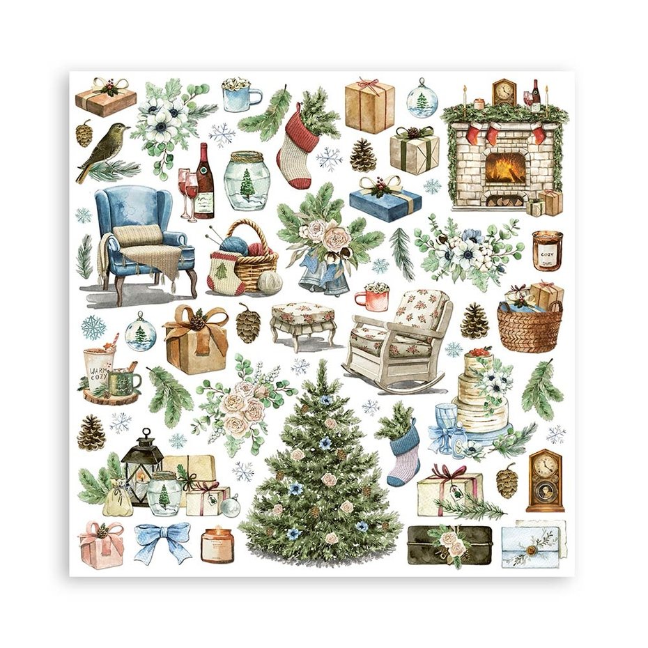 Stamperia Romantic Cozy Winter 12x12 Inch Paper Pack (SBBL120)
