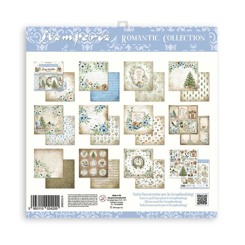 Stamperia Romantic Cozy Winter 6x6 Inch Paper Pack (SBBXS24)