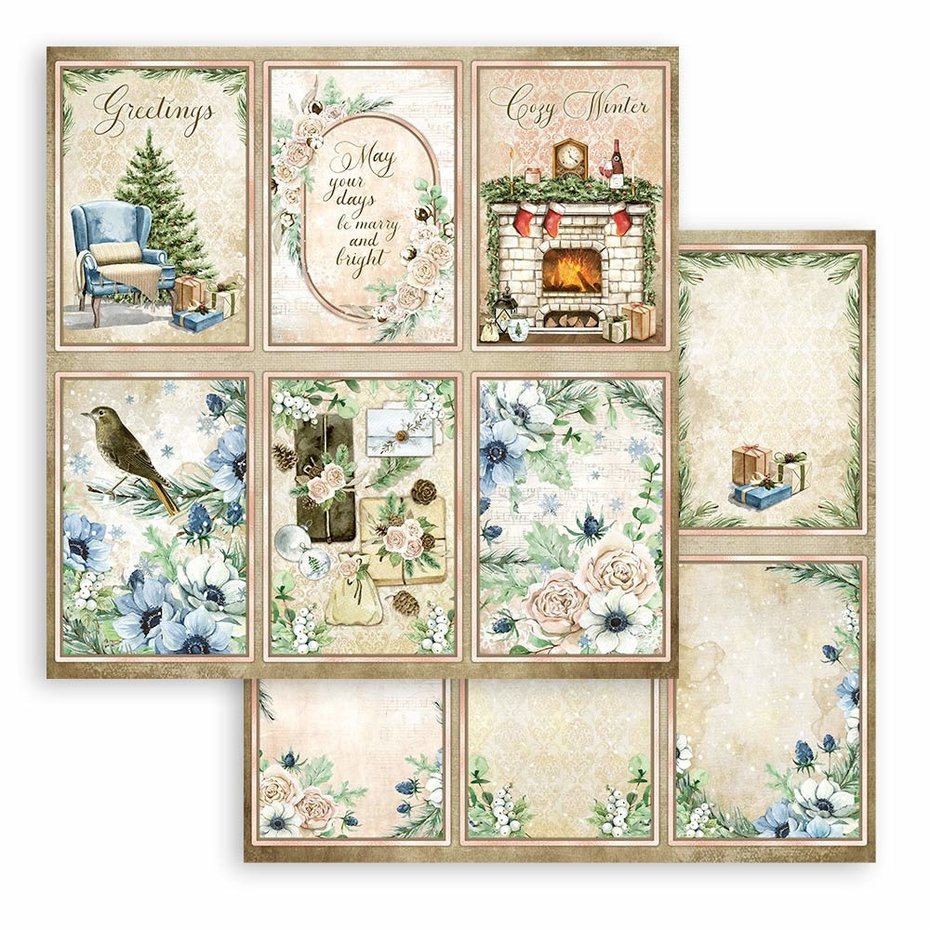 Stamperia Romantic Cozy Winter 6x6 Inch Paper Pack (SBBXS24)