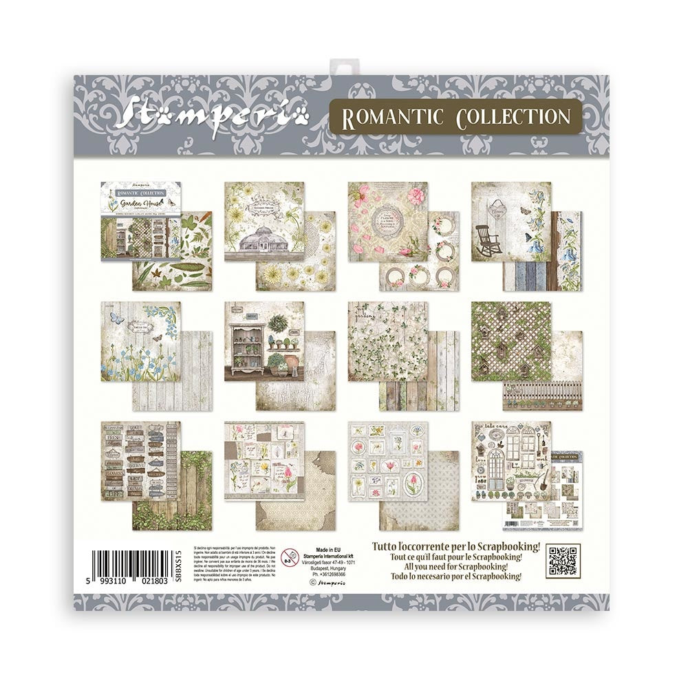 Stamperia Romantic Garden House 6x6 Inch Paper Pack (SBBXS15)