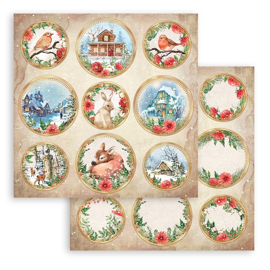 Stamperia Romantic Home for the Holidays 6x6 Inch Paper Pack (SBBXS23)