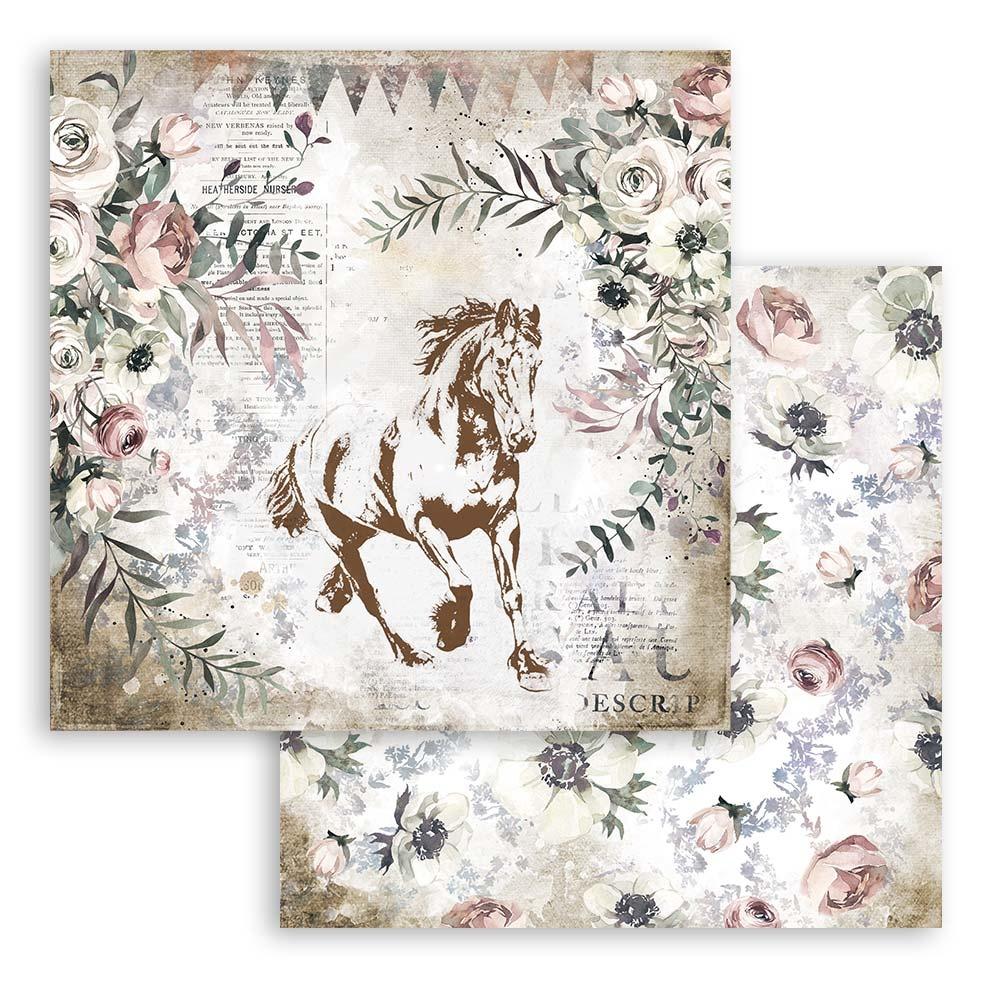 Stamperia Romantic Horses 8x8 Inch Paper Pack (SBBS39)
