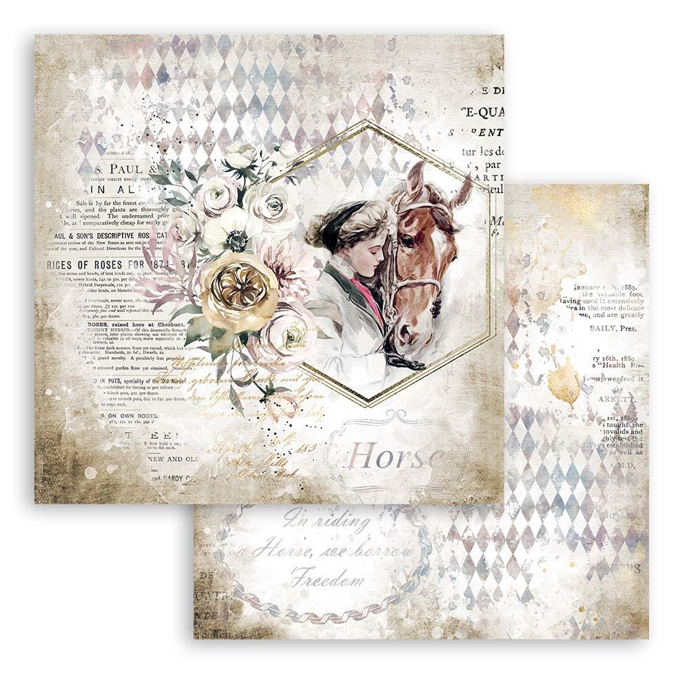 Stamperia Romantic Horses 8x8 Inch Paper Pack (SBBS39)