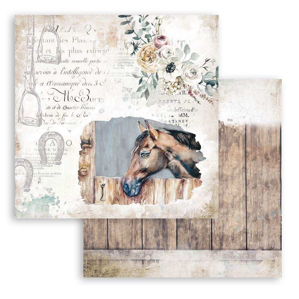 Stamperia Romantic Horses 8x8 Inch Paper Pack (SBBS39)
