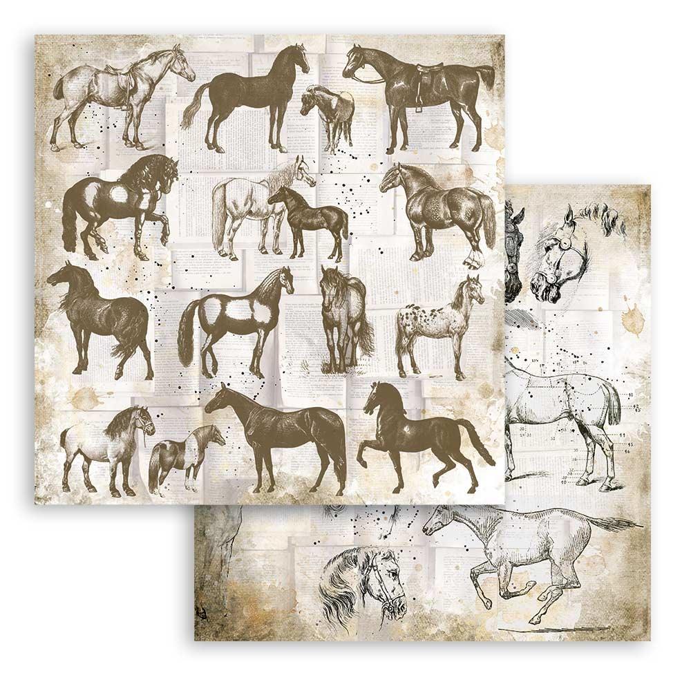 Stamperia Romantic Horses 8x8 Inch Paper Pack (SBBS39)