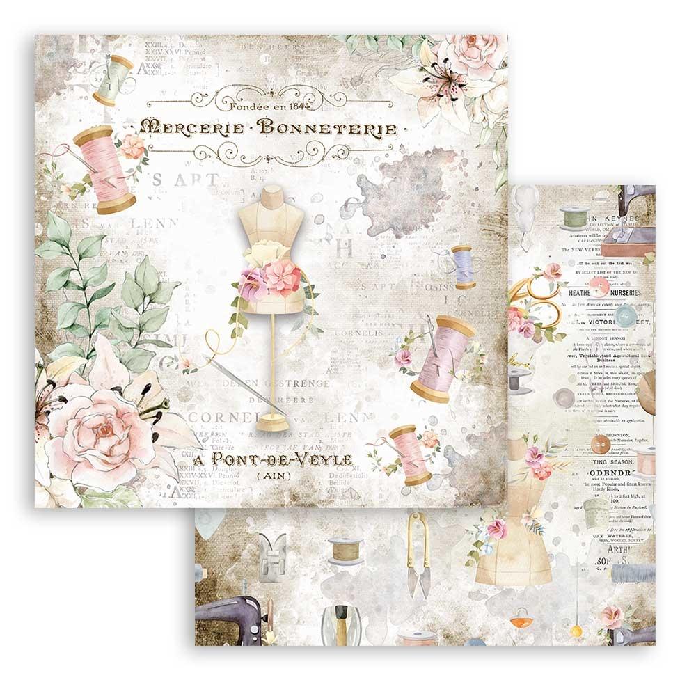Stamperia Romantic Threads 12x12 Inch Paper Pack (SBBL88)
