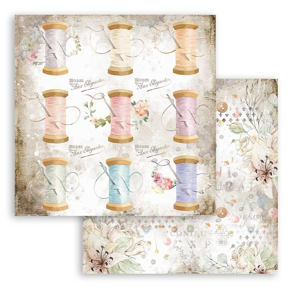 Stamperia Romantic Threads 12x12 Inch Paper Pack (SBBL88)