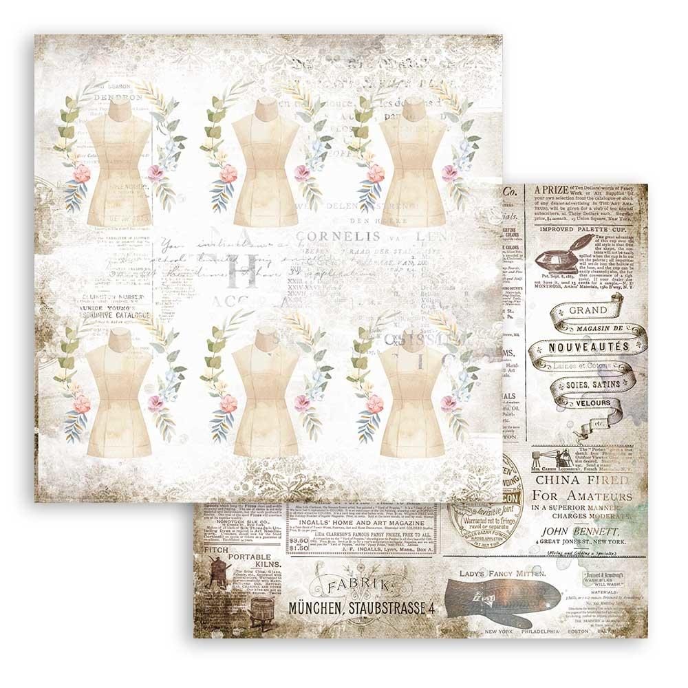 Stamperia Romantic Threads 12x12 Inch Paper Pack (SBBL88)