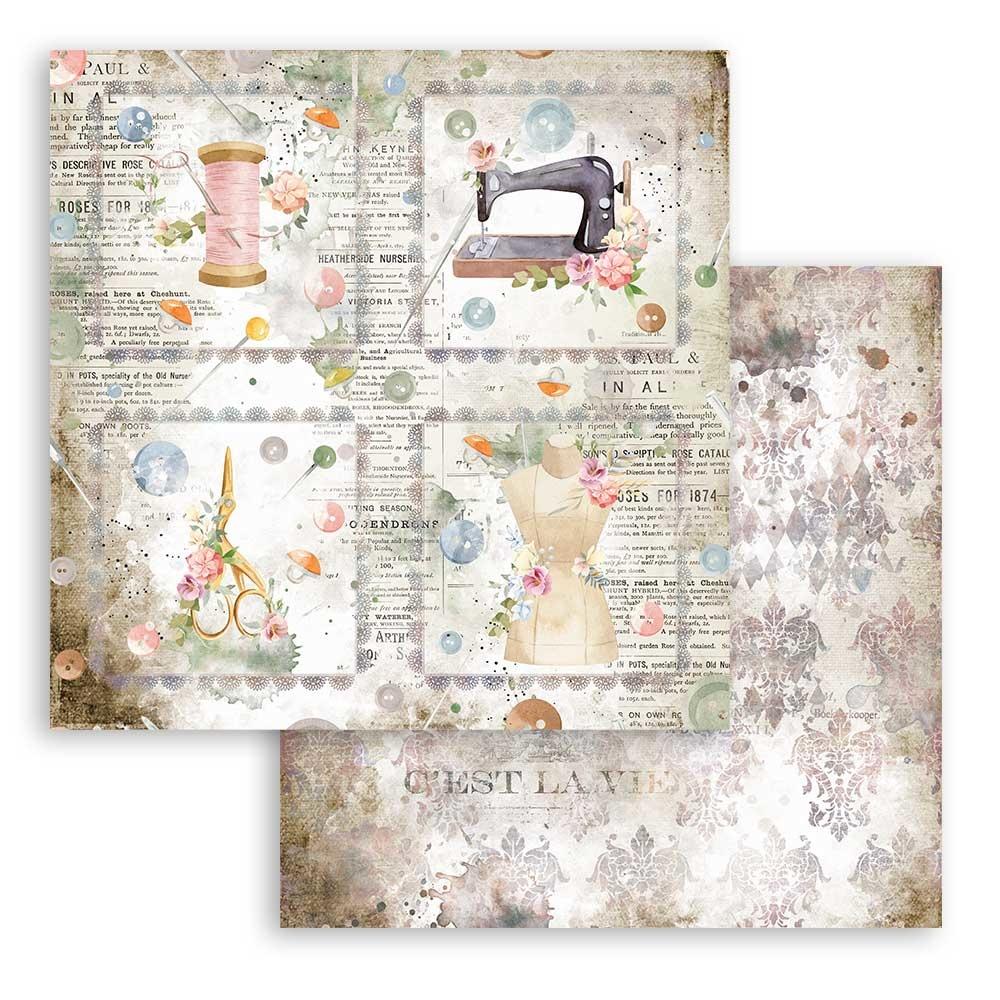 Stamperia Romantic Threads 12x12 Inch Paper Pack (SBBL88)