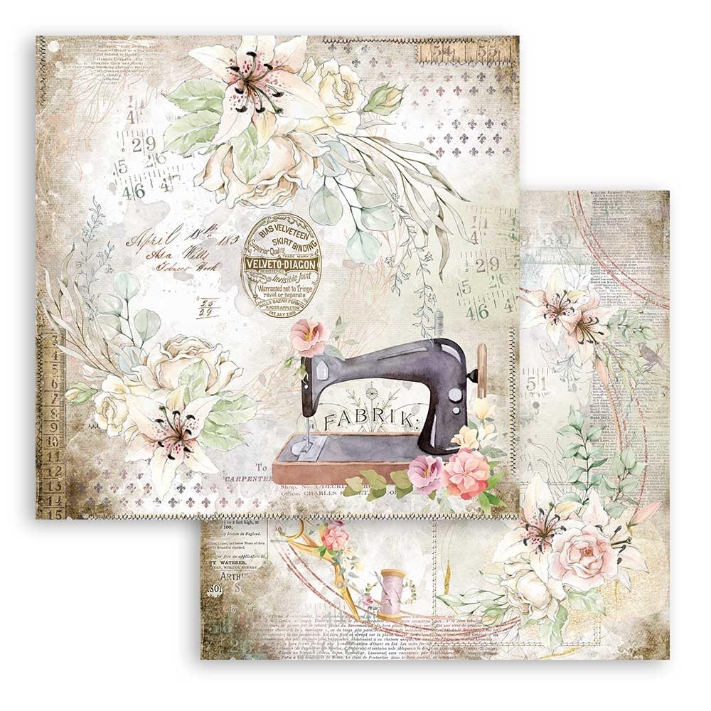 Stamperia Romantic Threads 12x12 Inch Paper Pack (SBBL88)