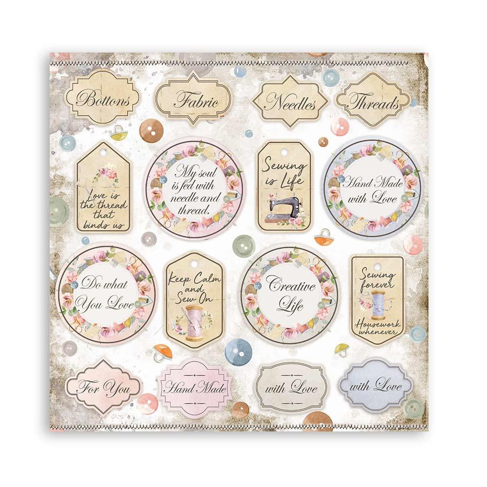 Stamperia Romantic Threads 8x8 Inch Paper Pack (SBBS36)