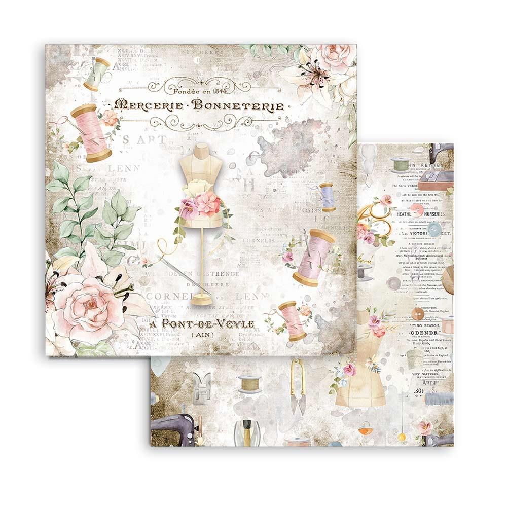 Stamperia Romantic Threads 8x8 Inch Paper Pack (SBBS36)