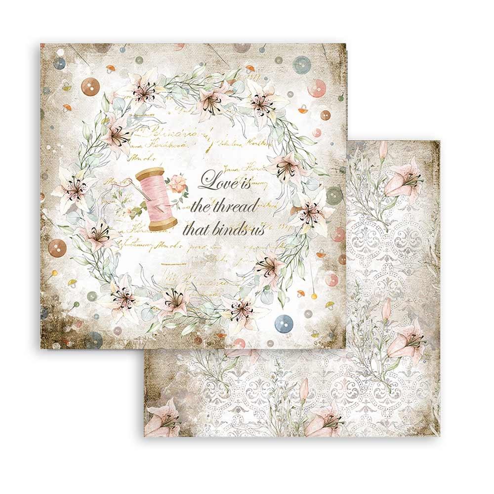 Stamperia Romantic Threads 8x8 Inch Paper Pack (SBBS36)