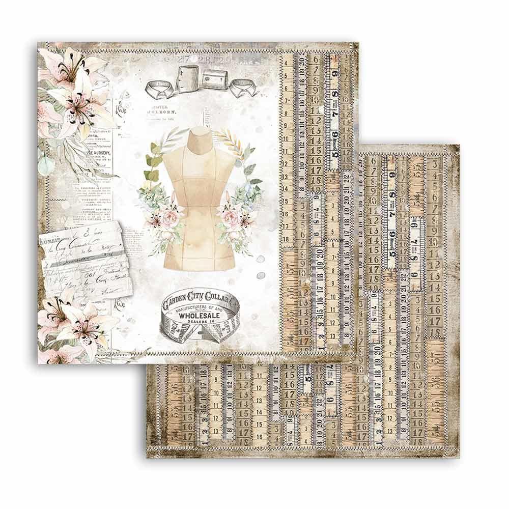 Stamperia Romantic Threads 8x8 Inch Paper Pack (SBBS36)