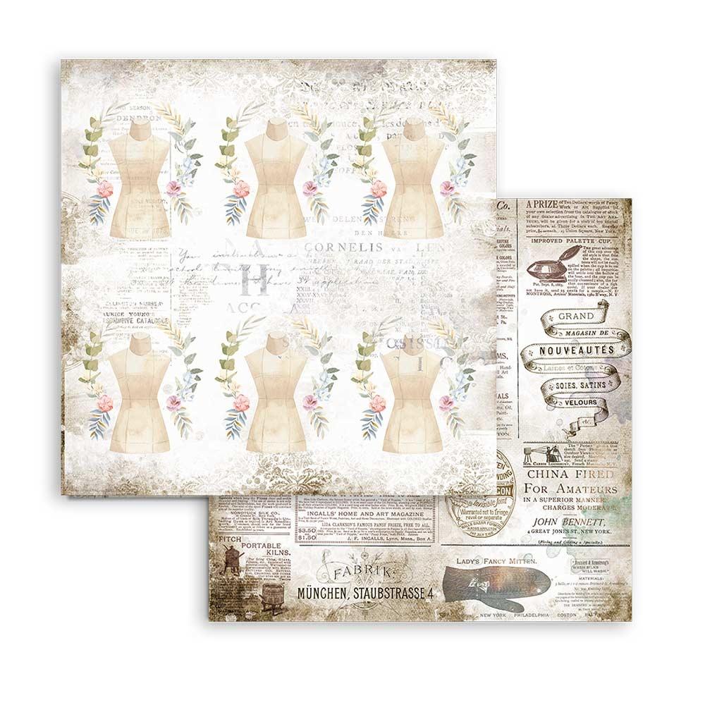 Stamperia Romantic Threads 8x8 Inch Paper Pack (SBBS36)