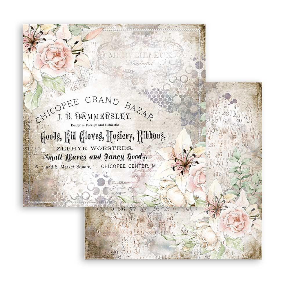 Stamperia Romantic Threads 8x8 Inch Paper Pack (SBBS36)