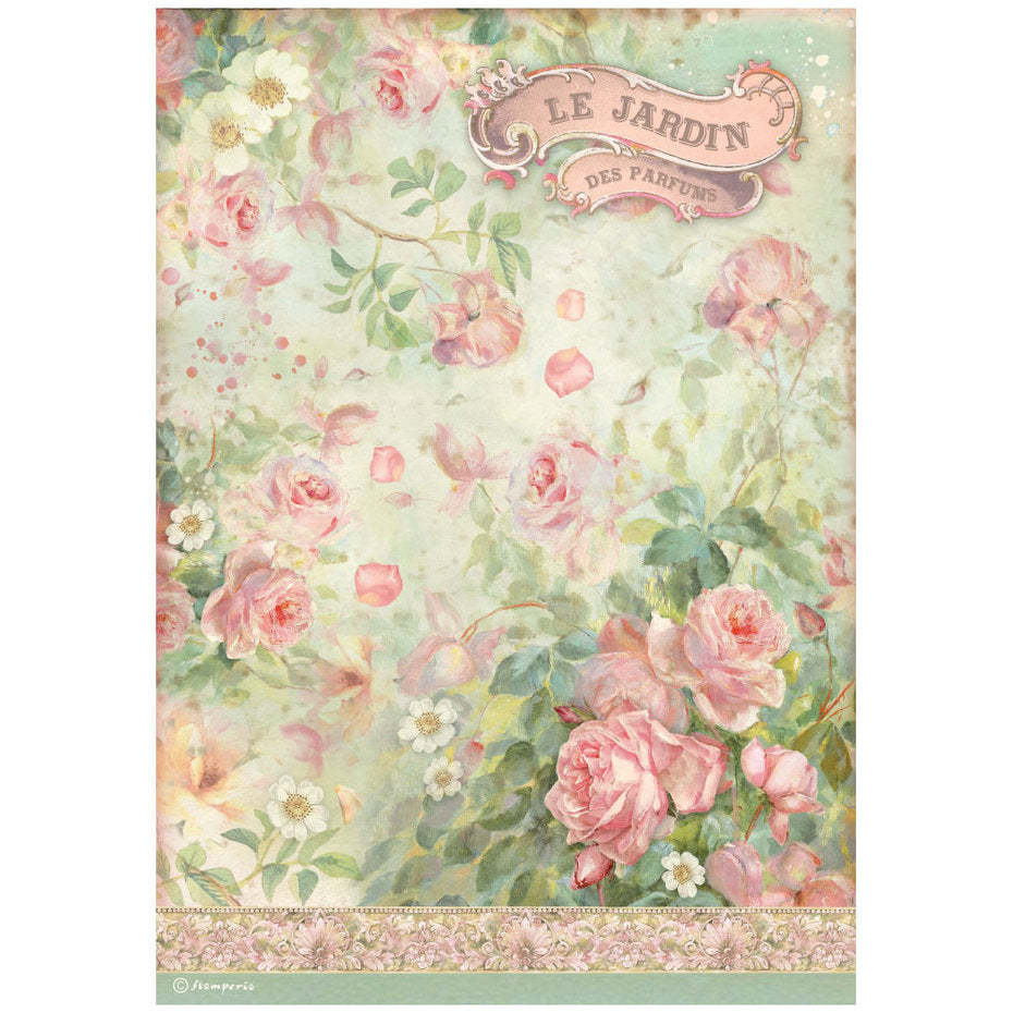 Stamperia Rice Paper A4 Le Jardin des Parfums (DFSA4737)