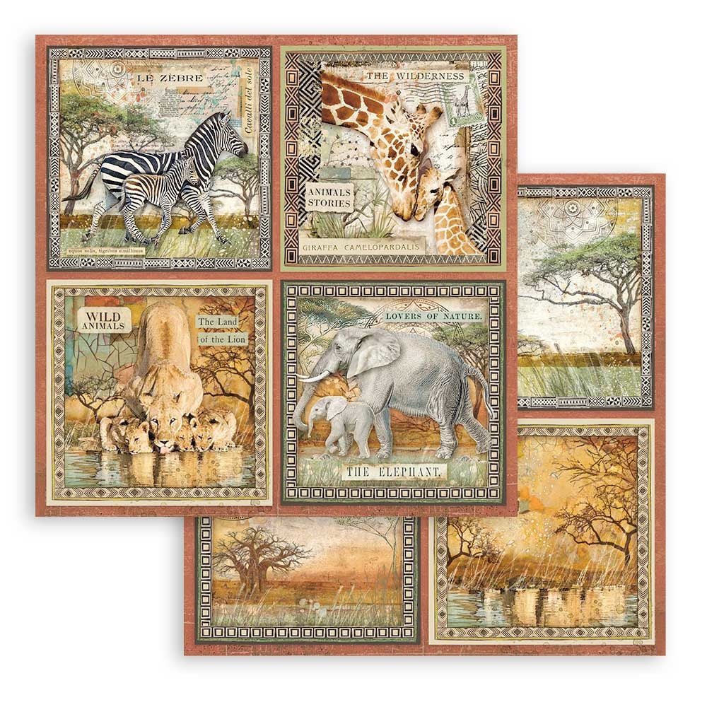 Stamperia Savana 6x6 Inch Paper Pack (SBBXS11)