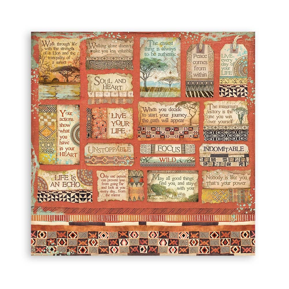 Stamperia Savana 8x8 Inch Paper Pack (SBBS57)