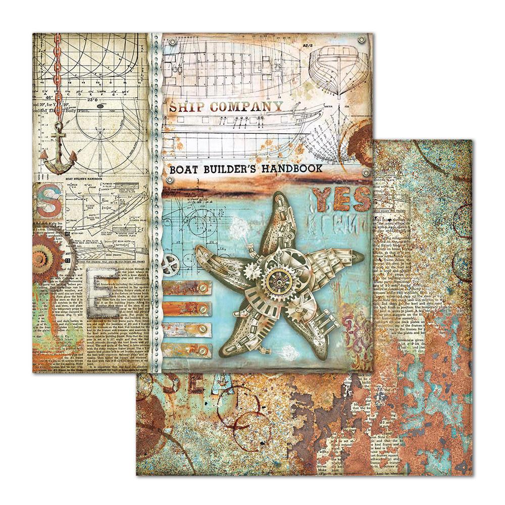 Stamperia Sea World 12x12 Inch Paper Pack (SBBL64) for Scrapbooking